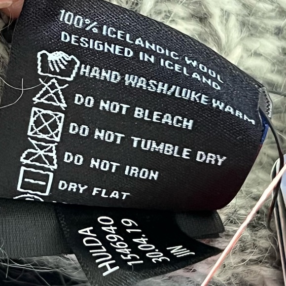 Icewear Hulda Gray Icelandic Wool Sweater With Zipper Cardigan NWT Large - Picture 9 of 10